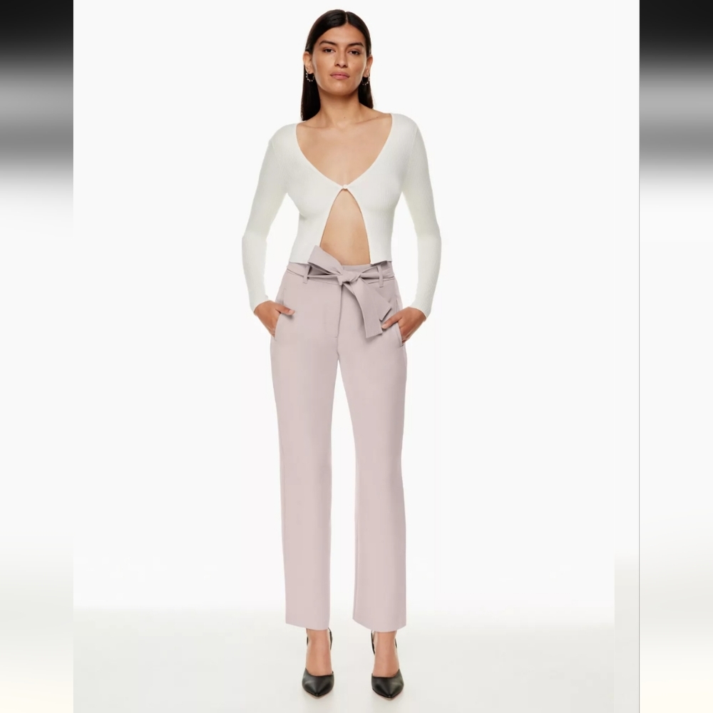 NWOT - Aritzia Wilfred | Belted Tie Waist High-waisted crepe pants - Siz…